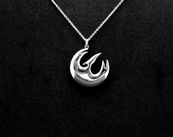 rebels phoenix pendant, sci fi jewelry, solid sterling silver, handmade., father's day