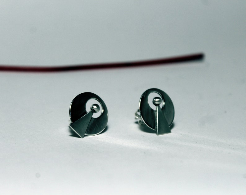 Live Long and prosper handmade sterling silver mother/'s day jewelry trekkies jewelry Star Trek IDIC stud earrings pair sci-fi jewelry