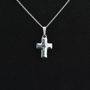 Elegant Cross Necklace: Timeless Symbol of Faith and Hope, handmade, sterling silver,