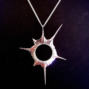 Solar eclipse 2024,solar eclipse jewelry, solar eclipse pendant, the original, April 2024, sterling silver, handmade, the original idea,, image 2