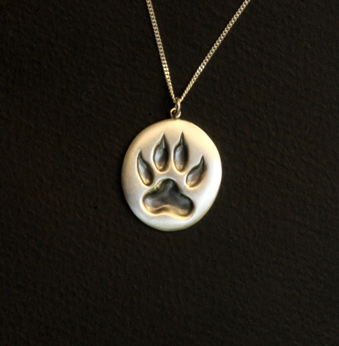Paws jewelry Cat paw necklace animal paws cat foot print Etsy