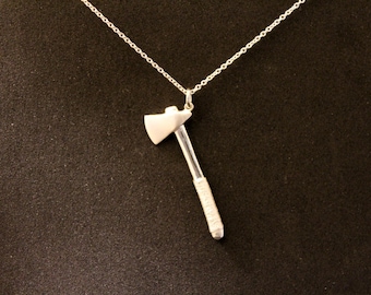 Solid Silver Tomahawk Necklace – Native-Inspired Axe Pendant for Men & Women, handmade