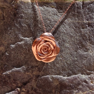 Rose Pendant Necklace: A Touch of Elegance and Romance, sterling silver925, hand carved,