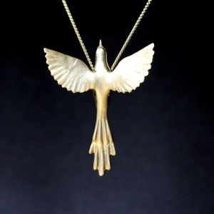 Phoenix bird pendant, Phoenix bird jewelry, Bird jewelry, sterling silver hand carved,FATHERS DAY