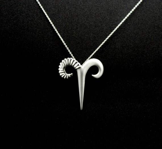 Horns Jewelry Aries Zodiac Sign Jewelry Ram Horns Necklace