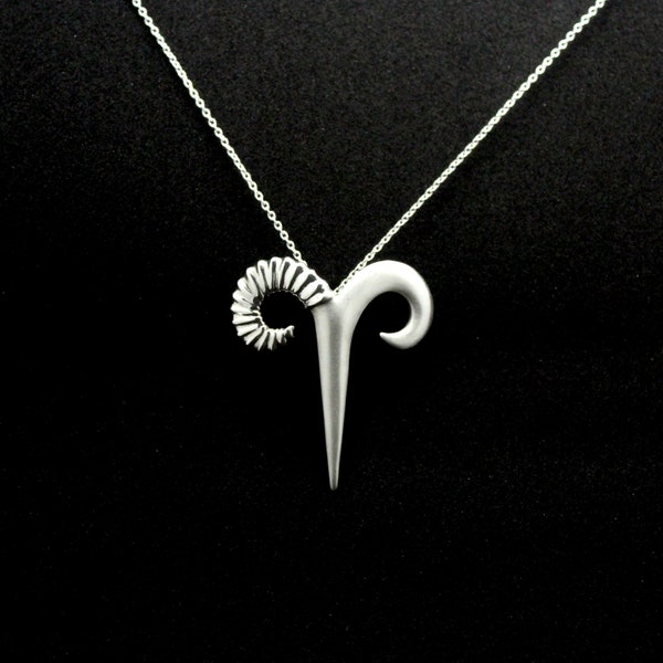 Horns jewelry, Aries zodiac sign jewelry, Ram horns necklace, sterling silver horns, ram horn,,MOTHERS DAY