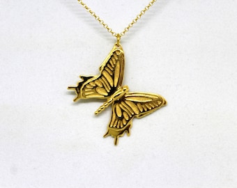 butterfly jewelry, butterfly pendant, embossed butterfly, hand made, sterling silver,MOTHERS DAY