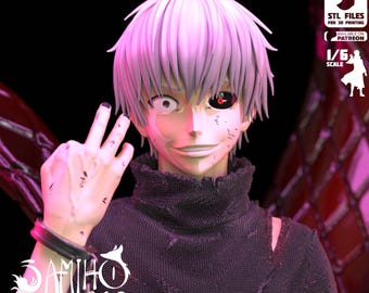 Ken Kaneki | Fan Art | [ SamihoStudio ] 3D RESIN PRINT