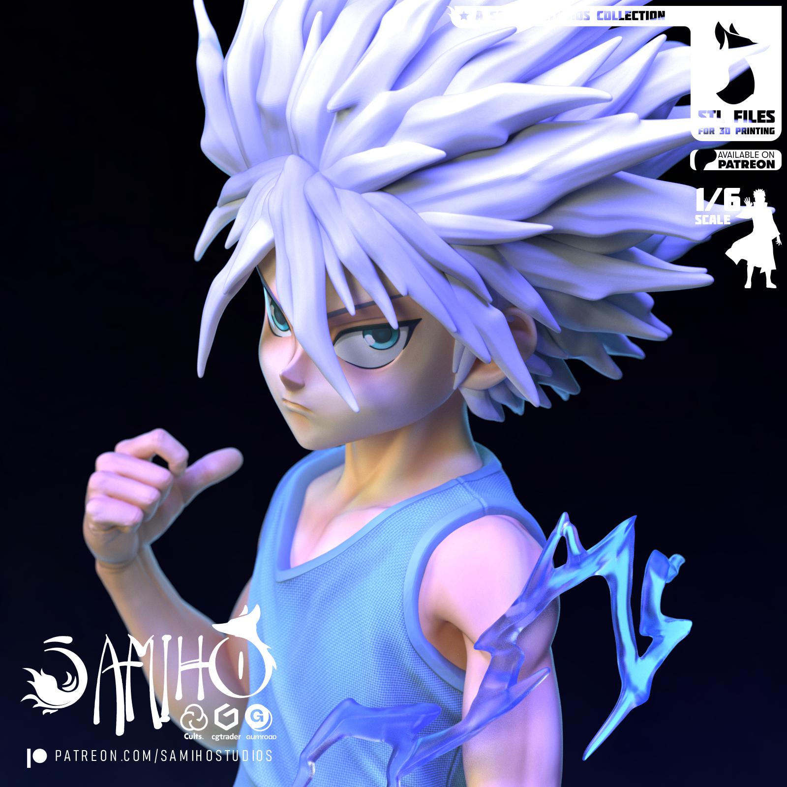 Figurine Hunter X Hunter - Killua Zoldyck (Kirua) 23 Cm - Statue PVC Collection 2024 - Neuf Scellé