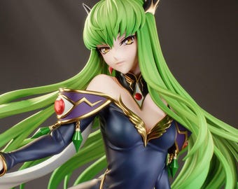 Mystic Green Haired Witch Anime Figure – Resin Statue Model Kit Display Piece