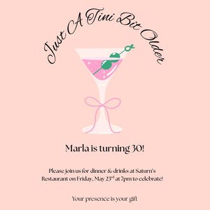 Martini-Geburtstags-Einladung