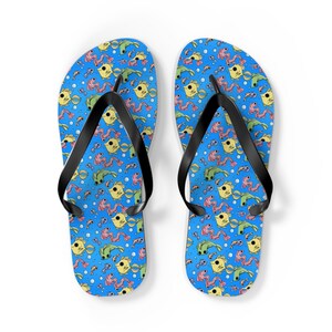 Colorful Summer Flip Flops - Fun Beach Footwear, Vacation Sandals, Pool Slides, Cute Summer Accessories, Gift for Friends