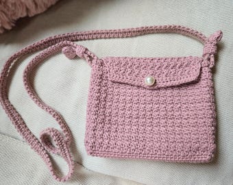 Custom Crochet Crossbody Bag, Purse, Adjustable Strap，girls gift