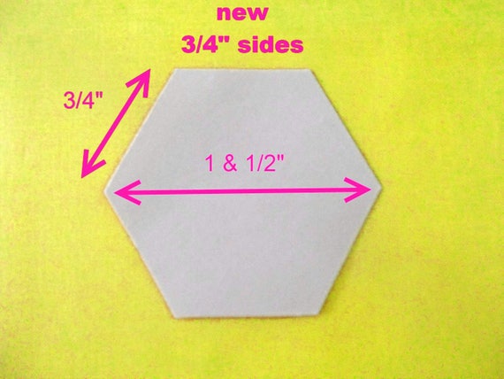 200 Half Hexagons 3/" HIVE PAPER PIECES English Paper Piecing EPP Quilt Templates