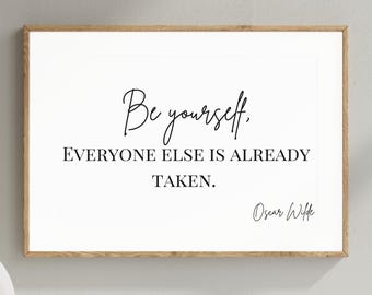 Positive quote poster in English, minimalist philosophical quote poster, black and white wall print, office poster