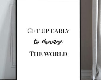 Minimalist black and white positive phrase poster in English, motivational and inspirational wall decoration, trendy wall print