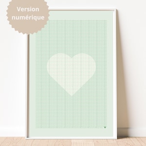 Positive quote poster with pastel heart, personal development poster, motivational poster, self-confidence