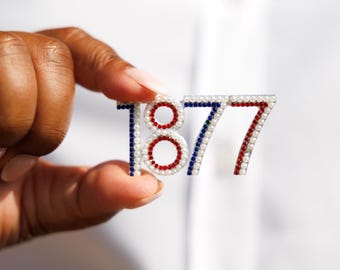 1877 Jackson State Crystal Stone Lapel Pin