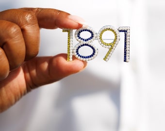 1891 NC A&T Crystal Stone Lapel Pin