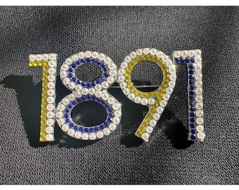 1891 NC A&T Crystal Stone Lapel Pin