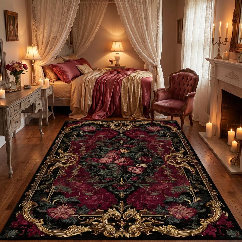 Grand Tapis Marocain Berbère Fait Main – Bordeaux Foncé, Laine 100% – 5,2 X 7,6 Pieds (The Modern Rug 2000, TMR-001)