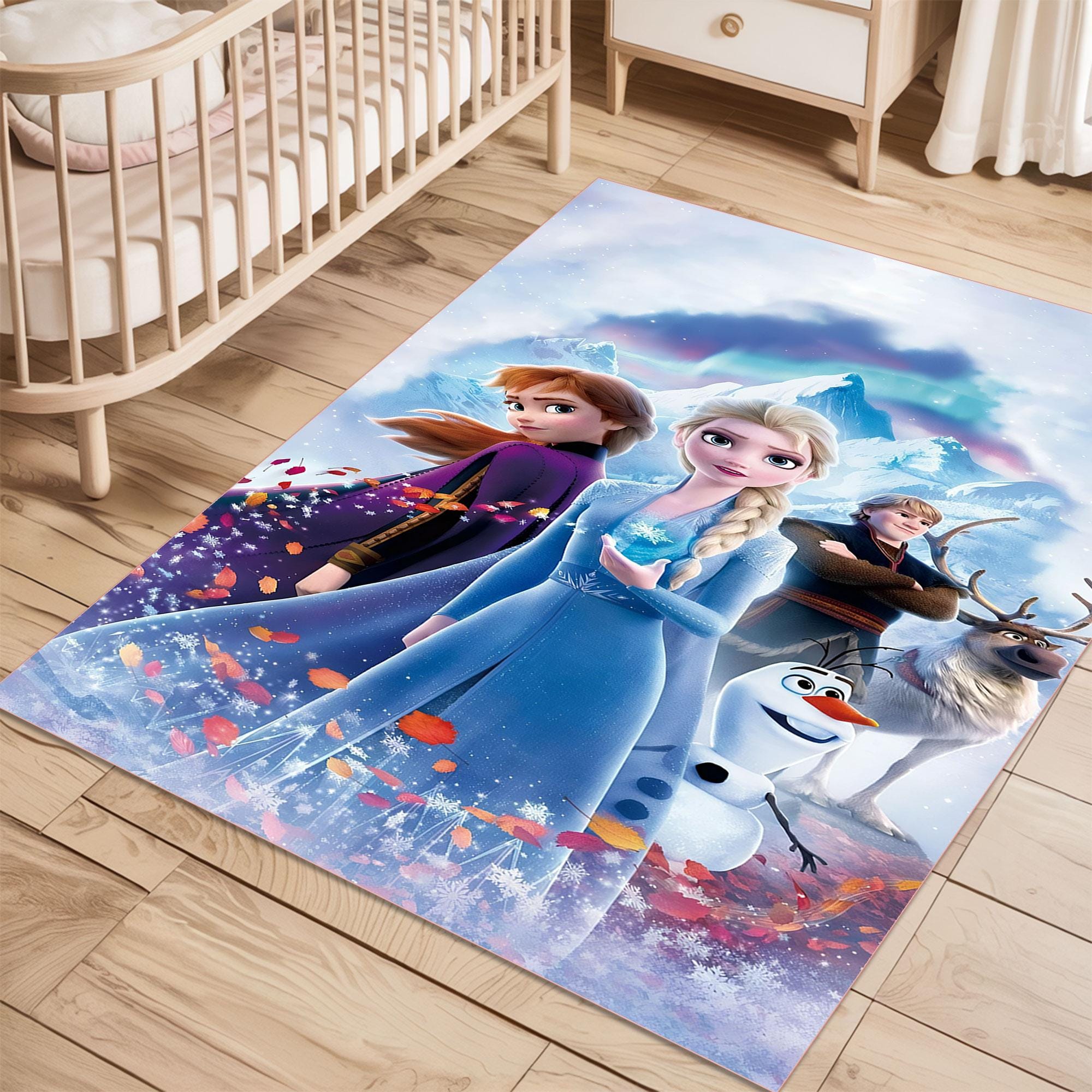 Frozen Elsa and Anna Kids Rug, Washable Nursery Decor - Etsy