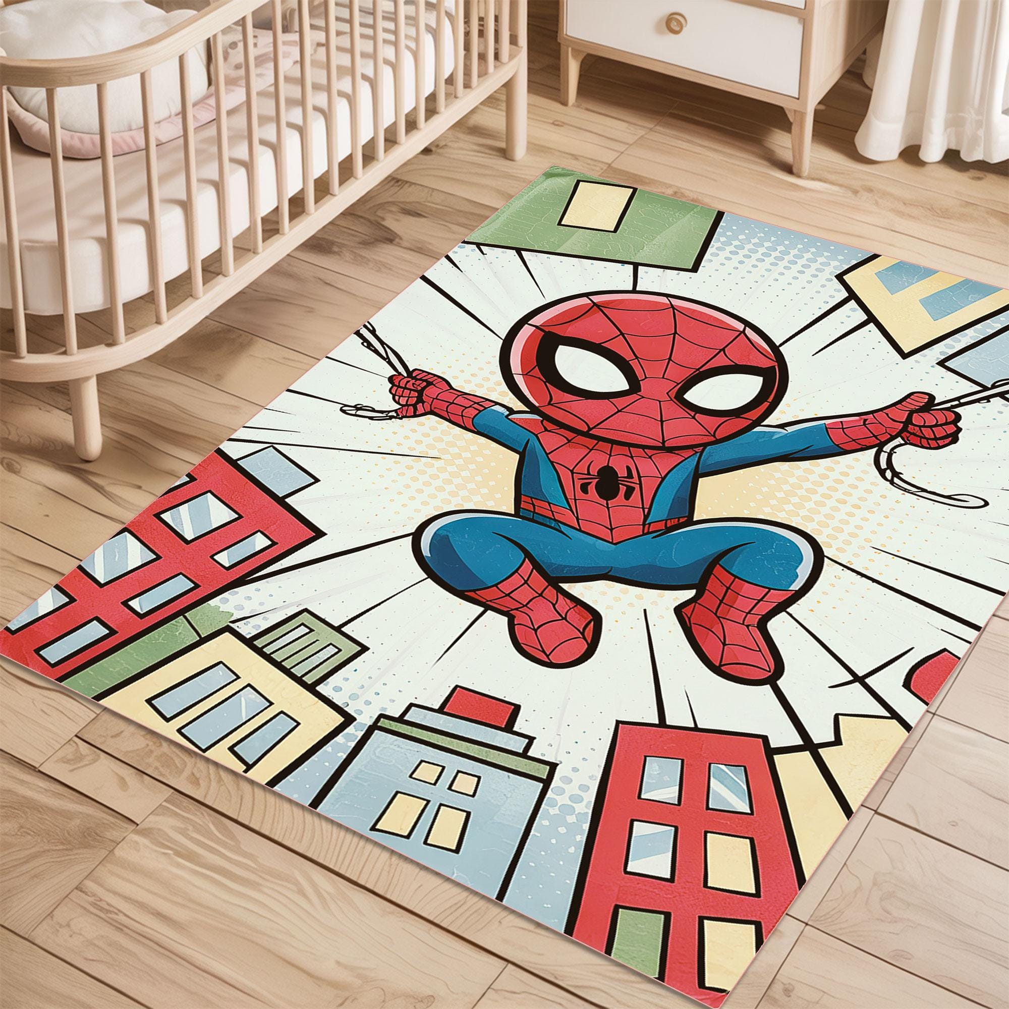 スパイダーマンをテーマにしたラグ - Etsy 日本