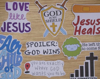 Mixed Christian Stickers | Set of 10