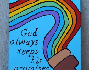 Christian Painting on Canvas | Genesis 9:13-17