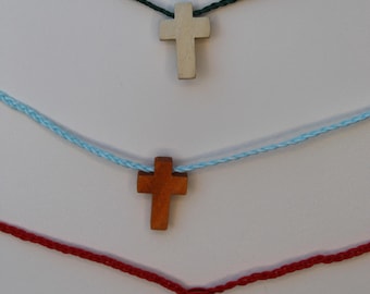 Christian Friendship Bracelet | 3 cross colours | Tie on Bracelet