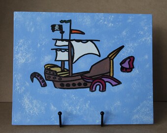 Pirate Ship Canvas Painting Wall Decor