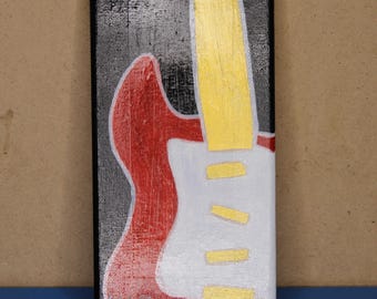 Guitar Canvas Painting Wall Decor | Music Decorations