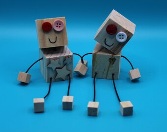 Block Buddy | Block Buddies | Desk Buddy | Wooden figures for decoration