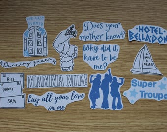 Mamma Mia! Inspired Stickers | Set of 12