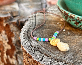Adjustable beaded necklace