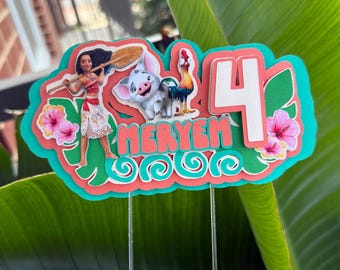 Adorno para tarta de Moana en 3D