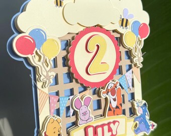 Adorno para tarta de Winnie the Pooh: Decoración para fiesta de cumpleaños