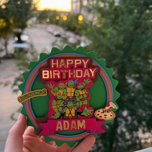 Teenage Mutant Ninja Turtle Cake Topper 3-D