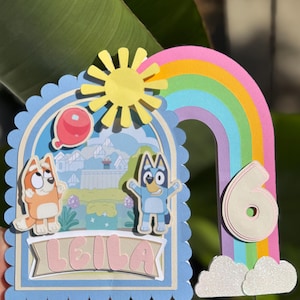 Adorno para tarta Bluey 3D