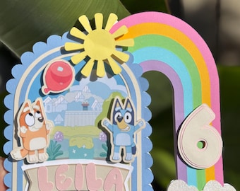 Adorno para tarta Bluey 3D