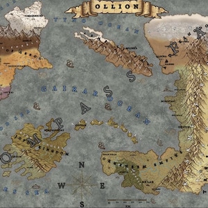 Carte fantastique pour les campagnes du MDN | Monde du parchemin | Un monde numérique pour les amateurs de RPG