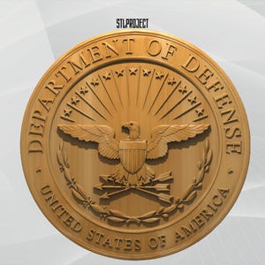 3D-STL-Reliefdesign des Verteidigungsministeriums – Ideal für CNC-, Router- und 3D-Druckprojekte, inklusive Höhenkarte | DigitalDownload