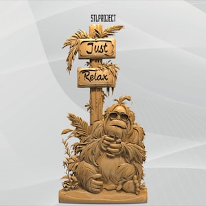 Relax 3D STL Reliefdesign – Ideal für CNC-, Router- und 3D-Druckprojekte, inklusive Höhenkarte | DigitalDownload