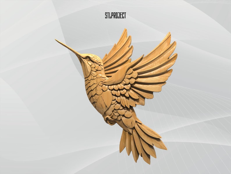 Hummingbird 3D STL Relief Design - Ideal for CNC, Router, and 3D ...