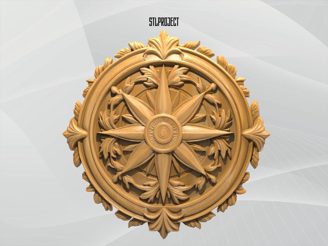 Compas Router Cnc Plan Compass 3D STL Relief Design - Ideal for CNC, Router, and 3D Printing ...