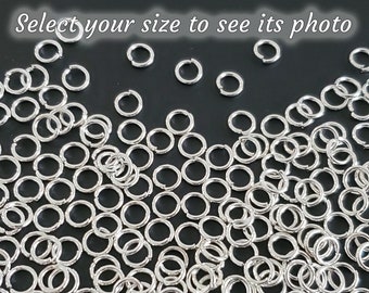 Bright Silver Plated Stainless Jump Rings, Lot Size 100, Closed Unsoldered, Jewelry Making Supplies, Choose Your Size