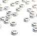 Smooth Rondelle Beads, Pewter Large Hole Beads, Antique Silver Metal Beads, 2x5mm, 2mm Large Hole, Lead Free, Lot Size 40 to 100, #1323 BH