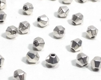 2 Pcs 8x8MM Sterling Silver Floral Tube Spacer Beads for Jewelry Making 63998-2134