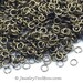 Bronze Jump Rings, Brass, Antique Finish, 5mm x 1mm, 18 gauge, Lot Size 100 to 500
