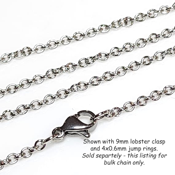 Fine Chain, 3x2.5mm Flattened Oval Links, Bulk 50 Meters on a Spool, #1904  - Jewelry Tool Box